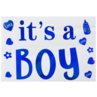 Наклейка It's a Boy, Голубой, Перламутр