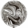 Сфера 3D Мрамор Черный/белый Агат
