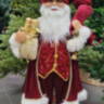 Игрушка Дед Мороз под елку бордовый