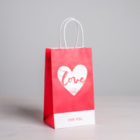 Пакет подарочный крафт «With LOVE»