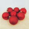 Набор новогодних елочных шаров  2 дизайна, Красный(Блестящий, глянец)