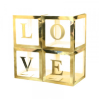 Набор коробок для воздушных шаров Love, Золотые грани