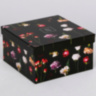 Коробка «Цветочный сад», черный, квадрат