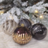 Набор новогодних елочных шаров 4 дизайна, Рождественские шары Ассорти