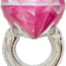 Сердце Кольцо с бриллиантом, Розовый