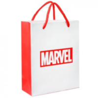 Пакет ламинированный вертикальный "Marvel", Мстители, белый/красный