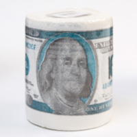 Сувенирная туалетная бумага "100 долларов"
