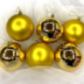 Набор новогодних елочных шаров в тубе 2 дизайна, Золото(матовый и глянец )