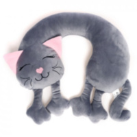 Мягкая игрушка-подушка «Кошка», серый