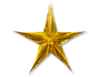 Новогоднее украшение  Звезда фольгирован золото 30см