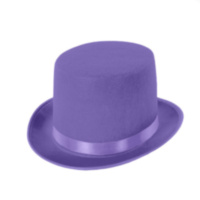 Шляпа Цилиндр, фетр, Фиолетовый