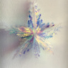 Новогоднее украшение  Снежинка фольга перламутр