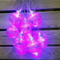 Новогодняя светодиодная гирлянда Орион со стразами, розовая