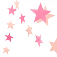 Гирлянда 3,2 м "Звезды Микс" Фуксия и розовый